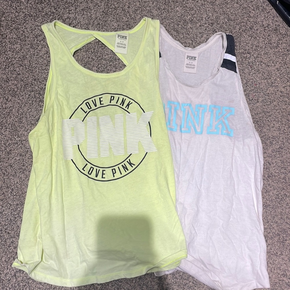 Pink Work Out Tank Tops